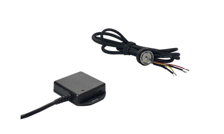 GPS tracking device with sensor for vehicle and asset monitoring.