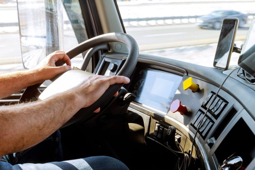 In Vehicle Monitoring Systems, GPS tracking system in a commercial vehicle for fleet management and safety.