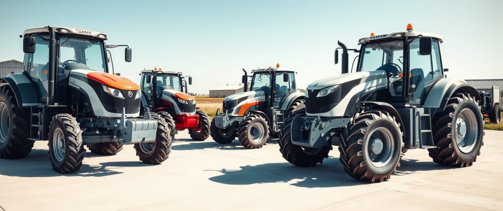 Tractor GPS Tracking, Navigation-enabled tractors with GPS tracking for precision agriculture and fleet management.