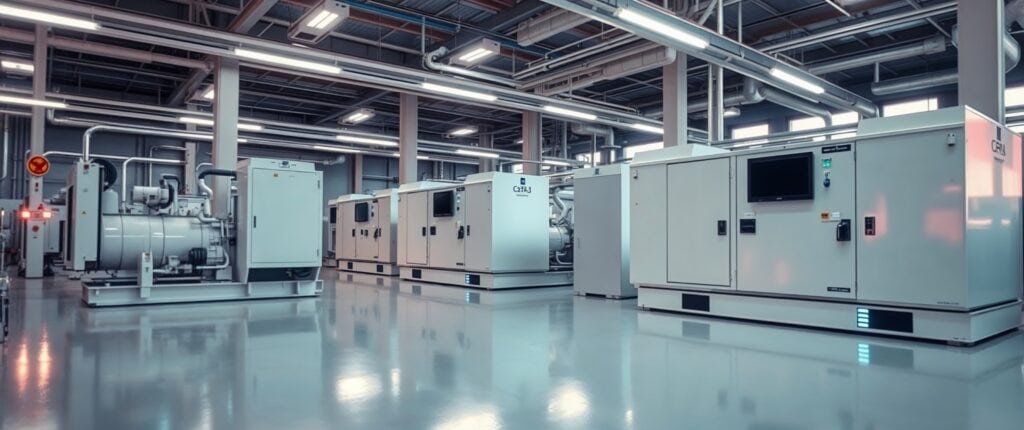 Generator Monitoring System,Industrial facility with advanced machinery and equipment.