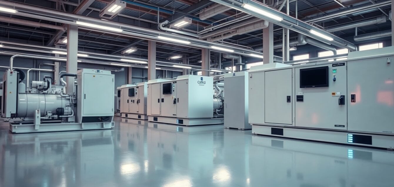 Generator Monitoring System,Industrial facility with advanced machinery and equipment.